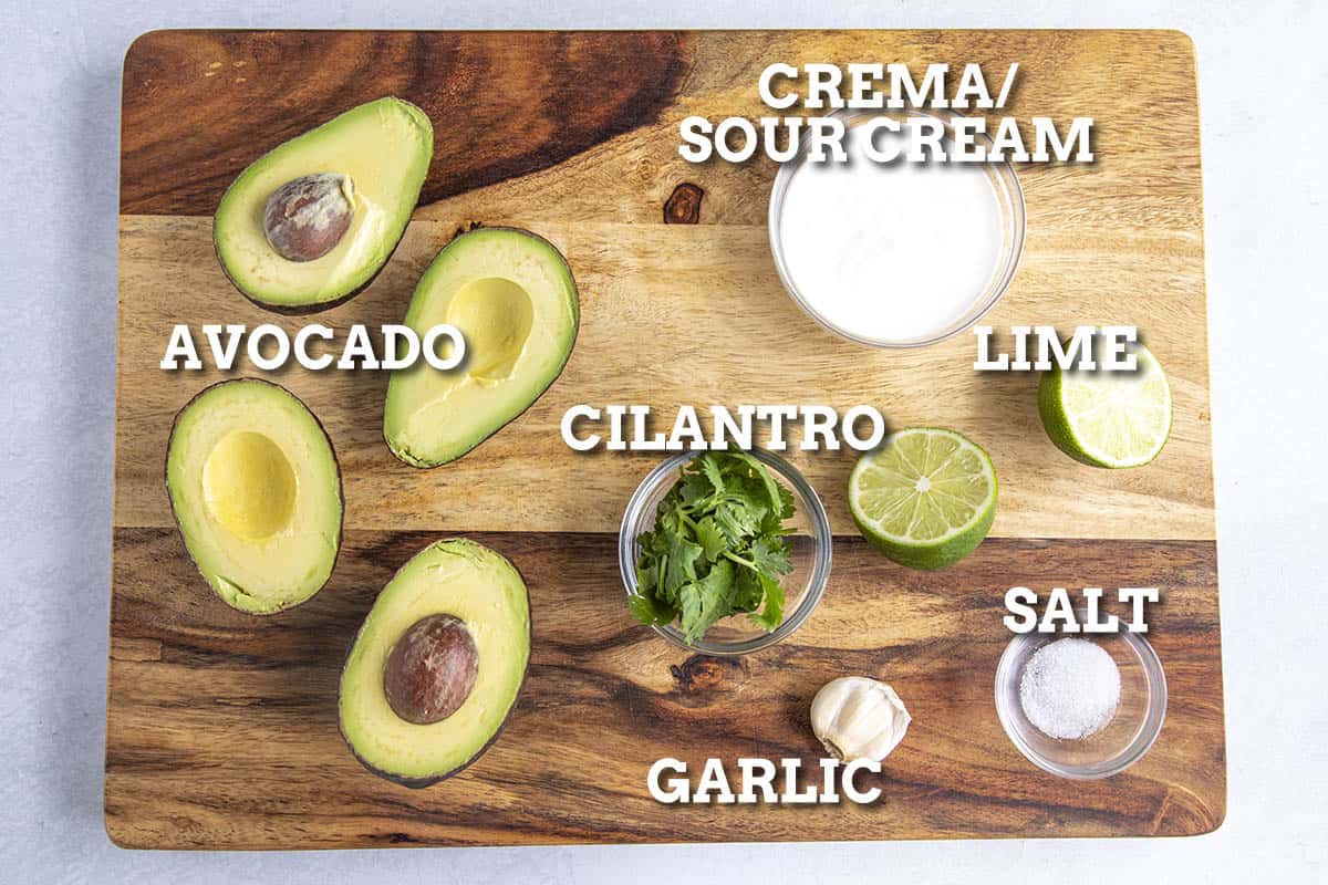 Avocado Crema ingredients
