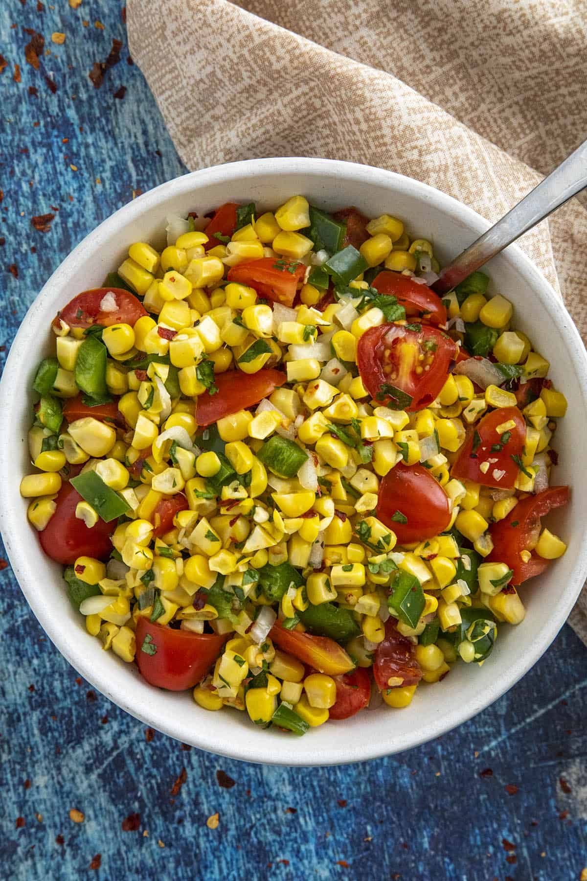 Delicious Corn Salsa ready to serve