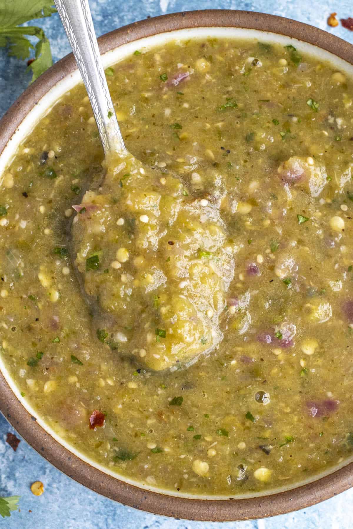 Creamy Tomatillo Sauce in a bowl