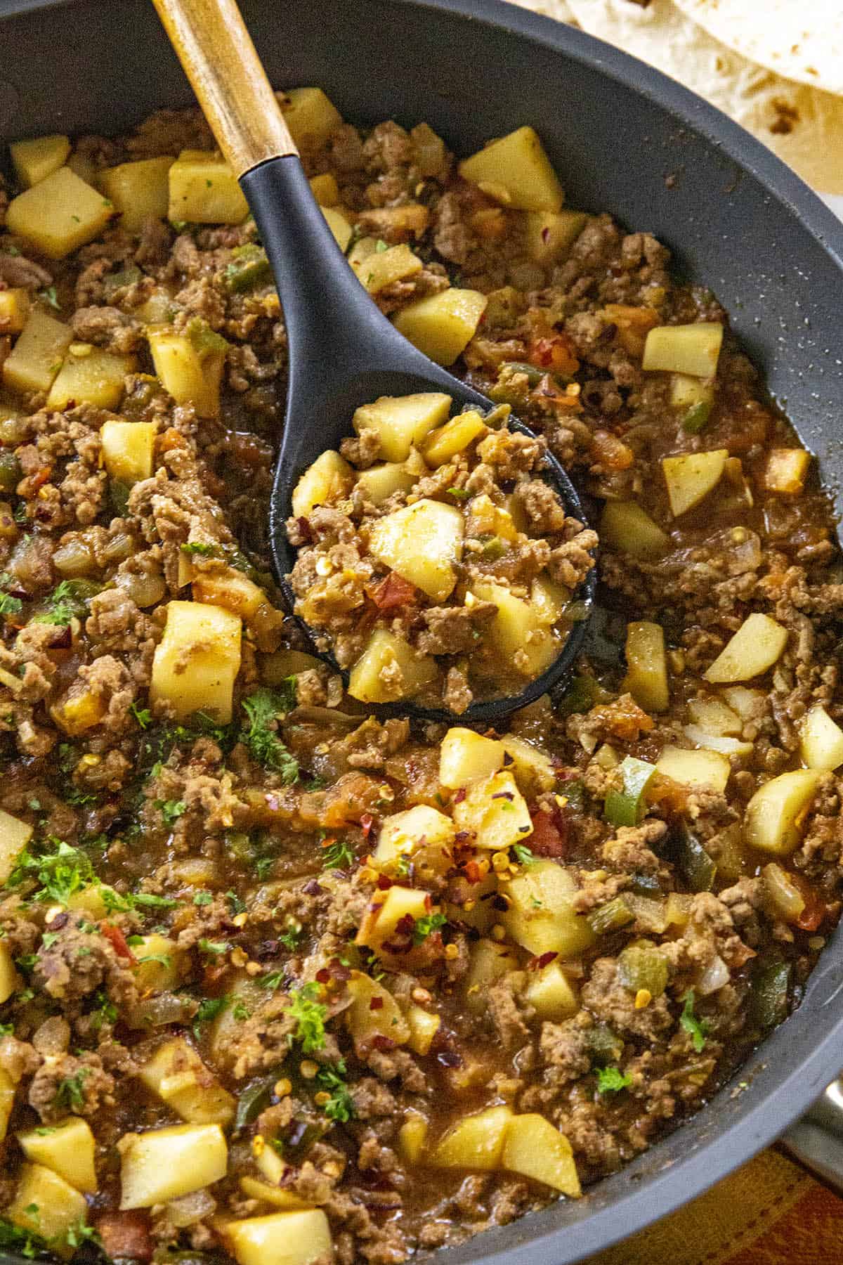 Mexican Picadillo, ready to serve