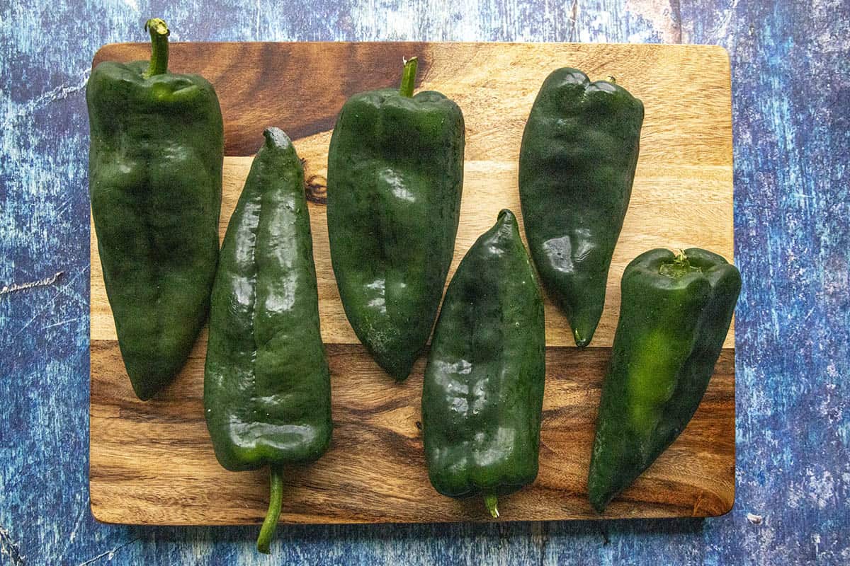 Poblano Peppers for Rajas Poblanas