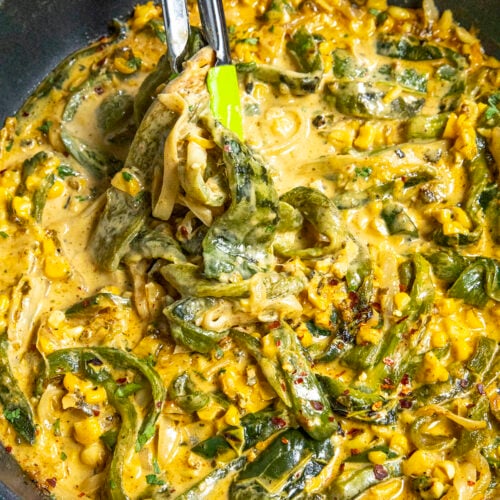 Rajas Poblanas Recipe (Rajas con Crema)