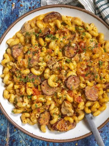 A big bowl of Pastalaya, ready to serve