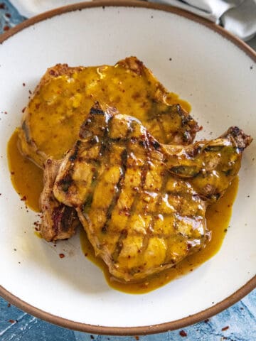 Grilled Pork Chops Carolina Gold BBQ Sauce Recipe