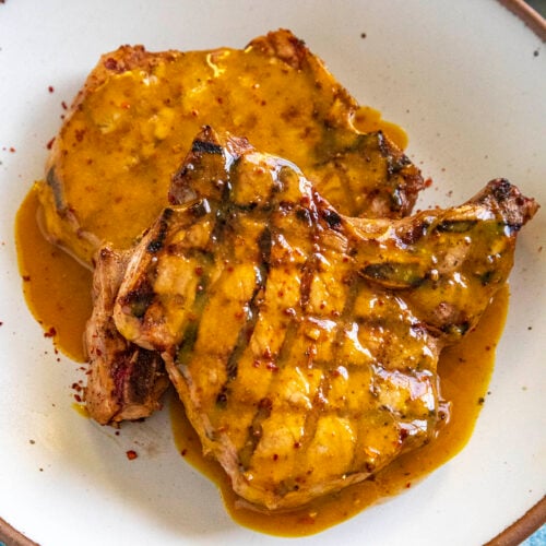 Grilled Pork Chops Carolina Gold BBQ Sauce Recipe