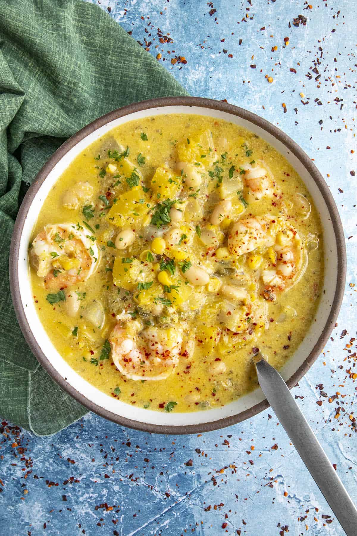 Hearty Peruvian Squash Stew, ready to serve