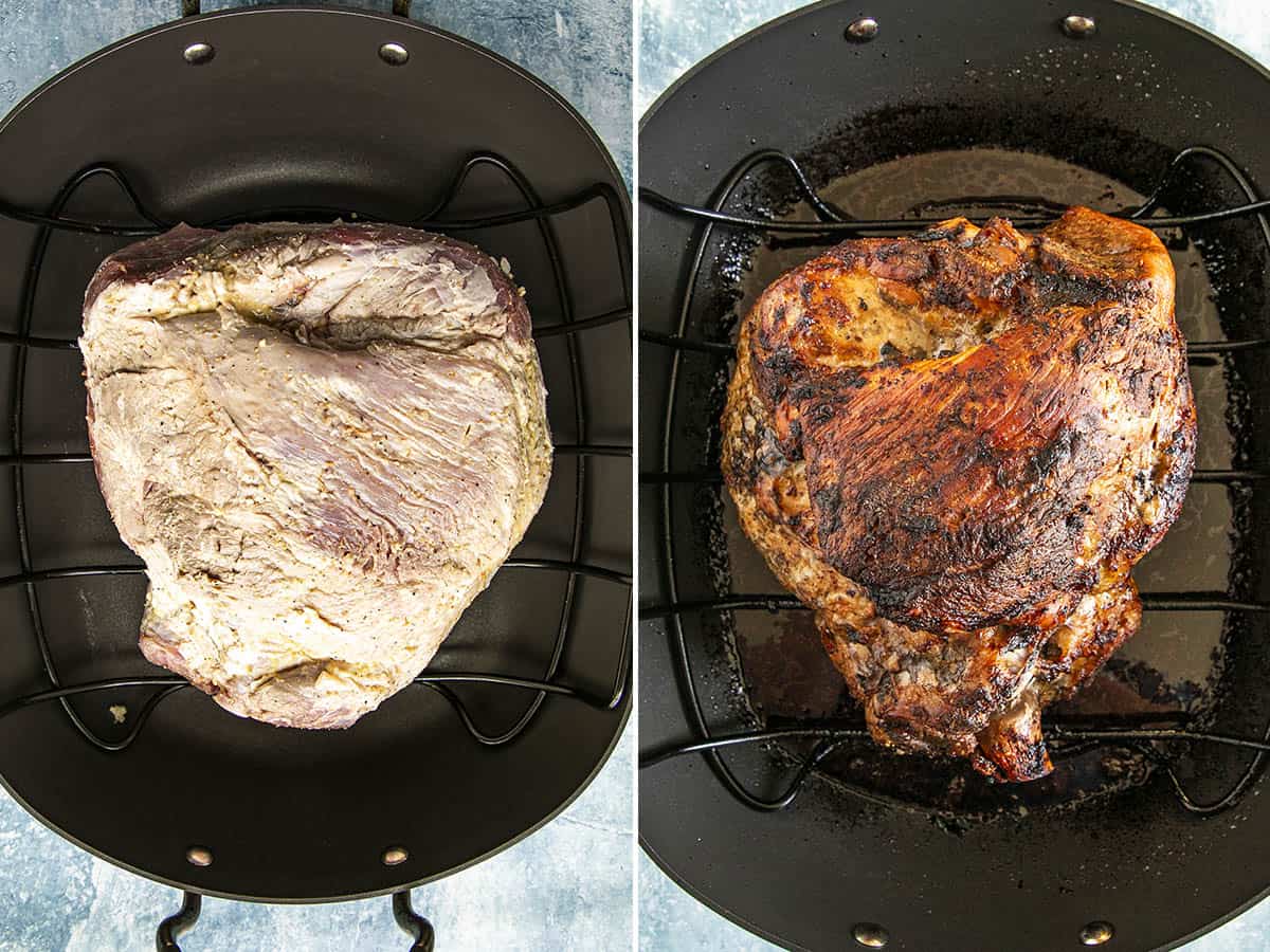 Cuban Roast Pork just out of the oven