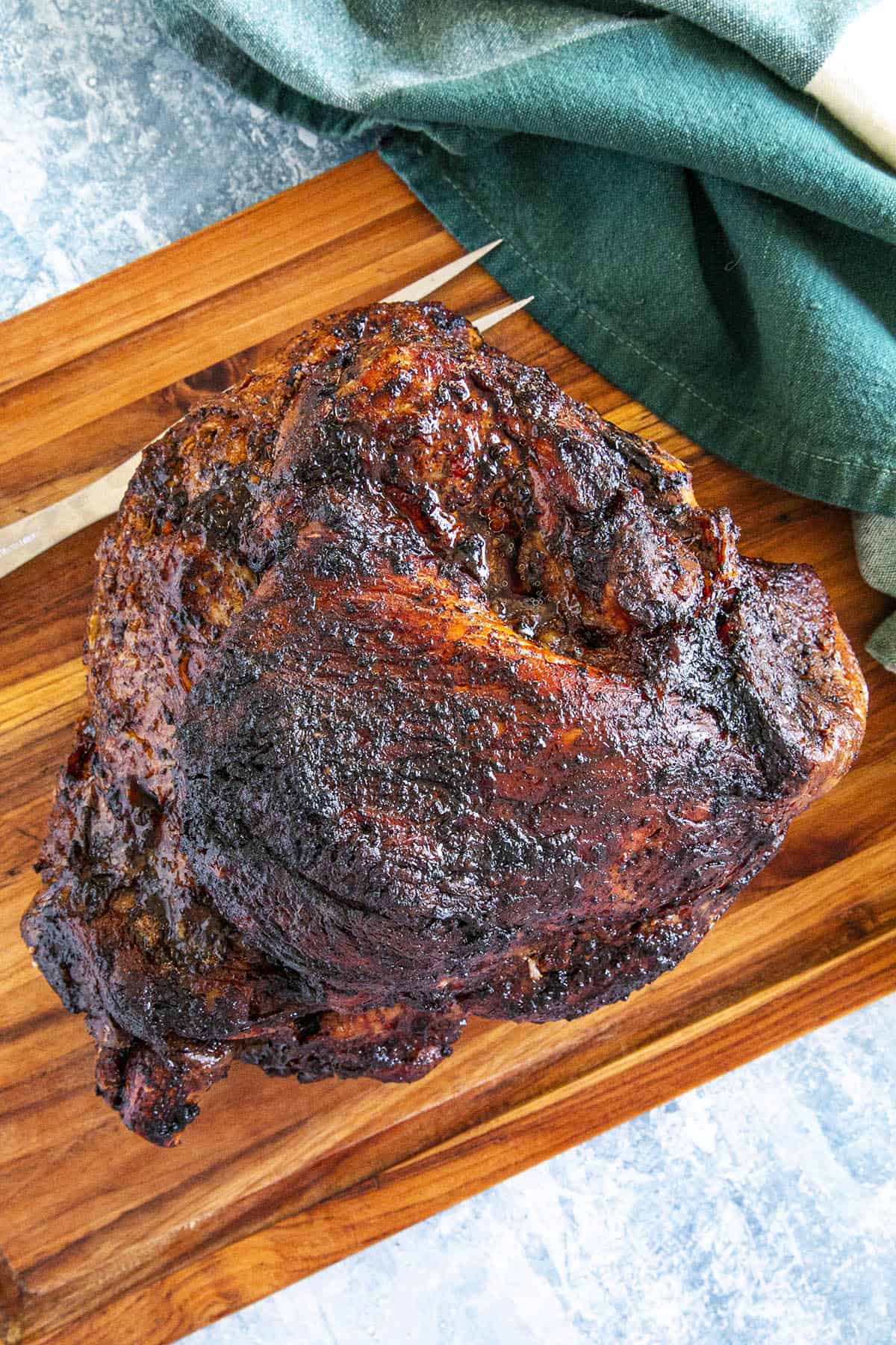 Cuban Roast Pork (Mojo Pork) on a cutting board