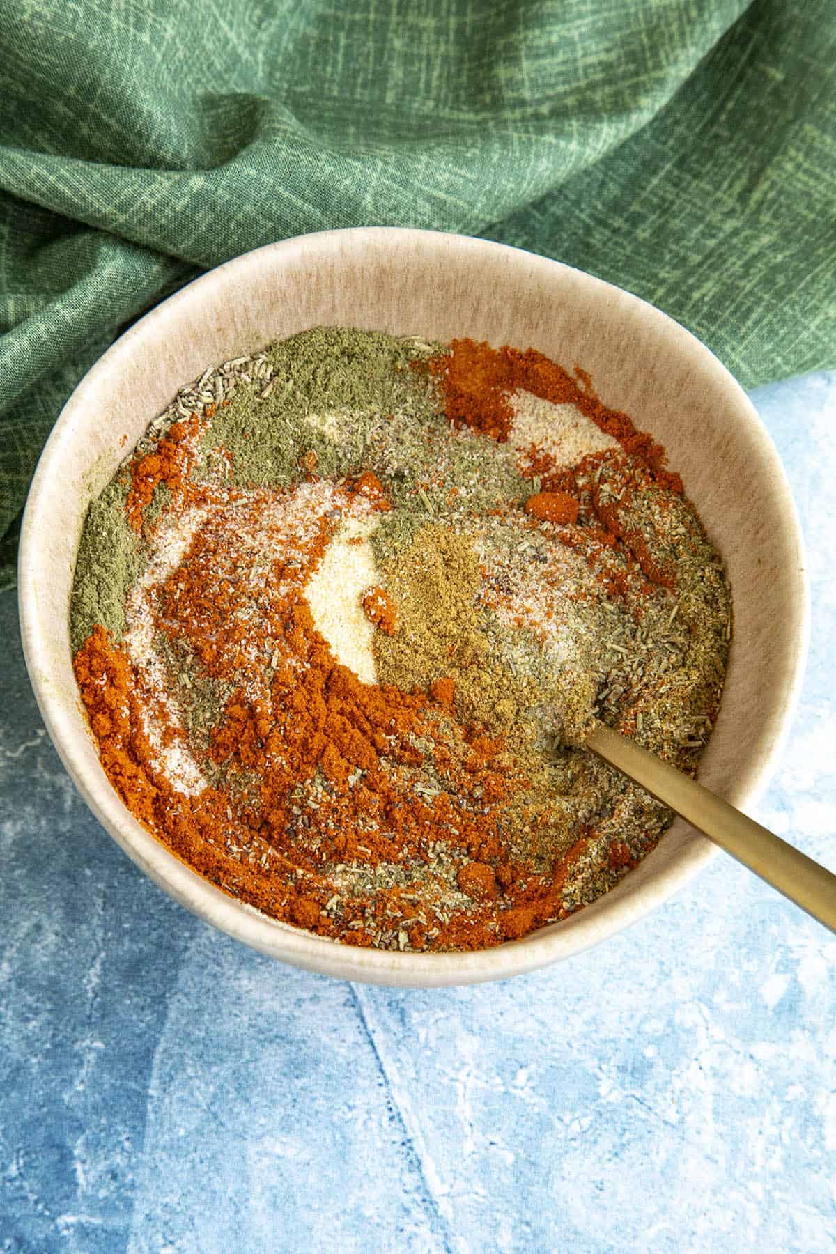 Turkey Rub mixing in a bowl.