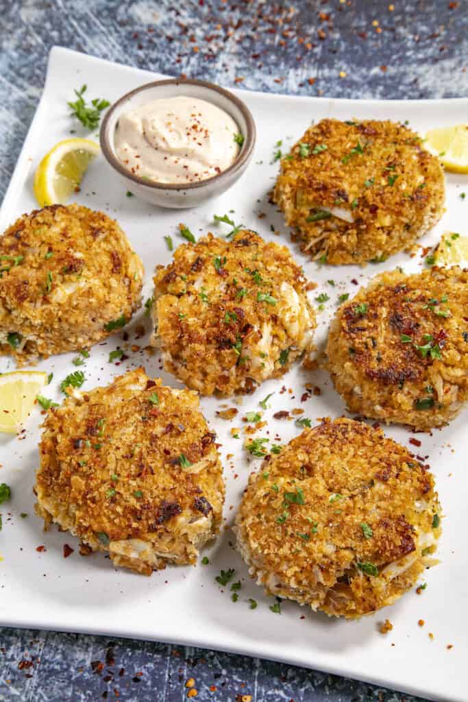 Crab Cakes Recipe with Creamy Crab Cake Sauce Chili Pepper Madness