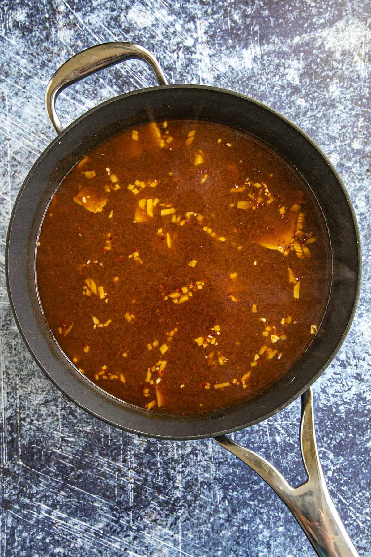 Sauce for making Tteokbokki in a pan