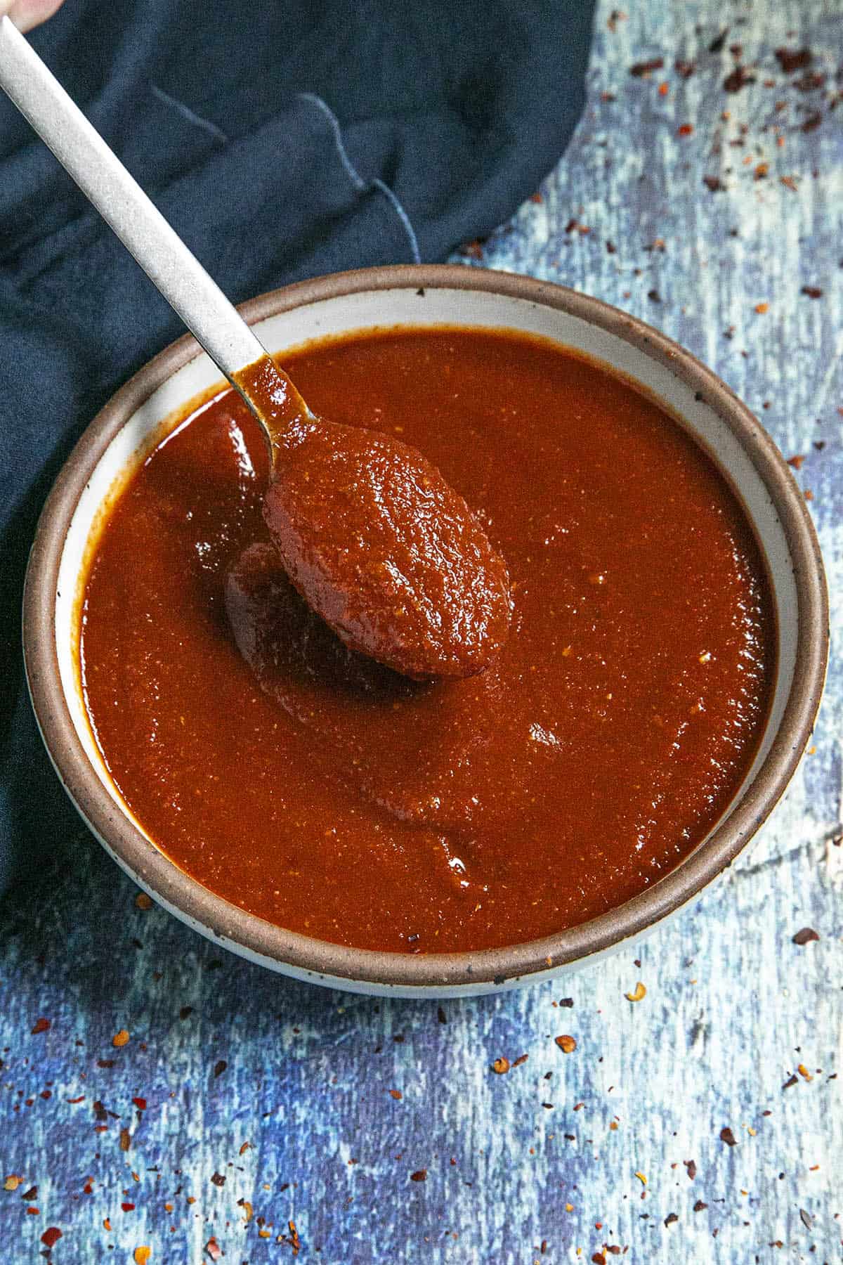 A bowl of taco sauce, ready to serve