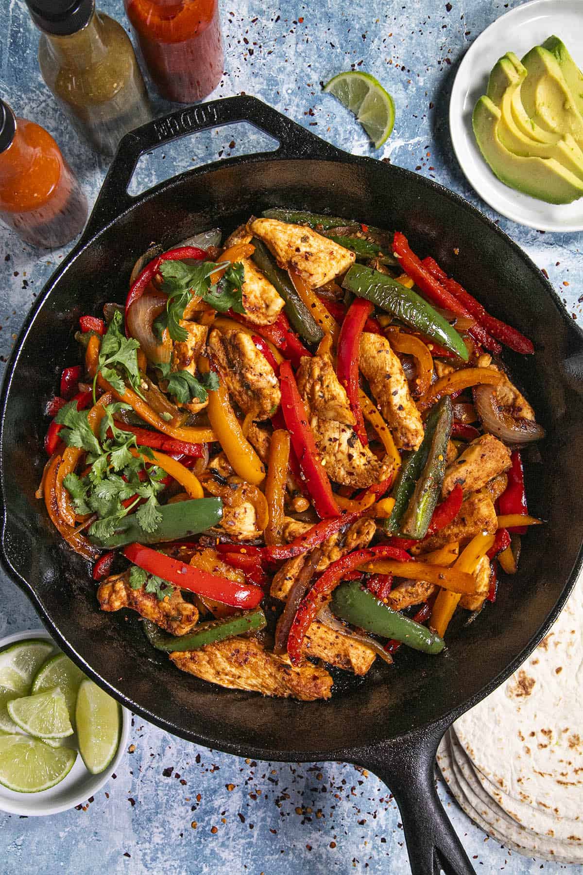 Chicken Fajitas in a pan