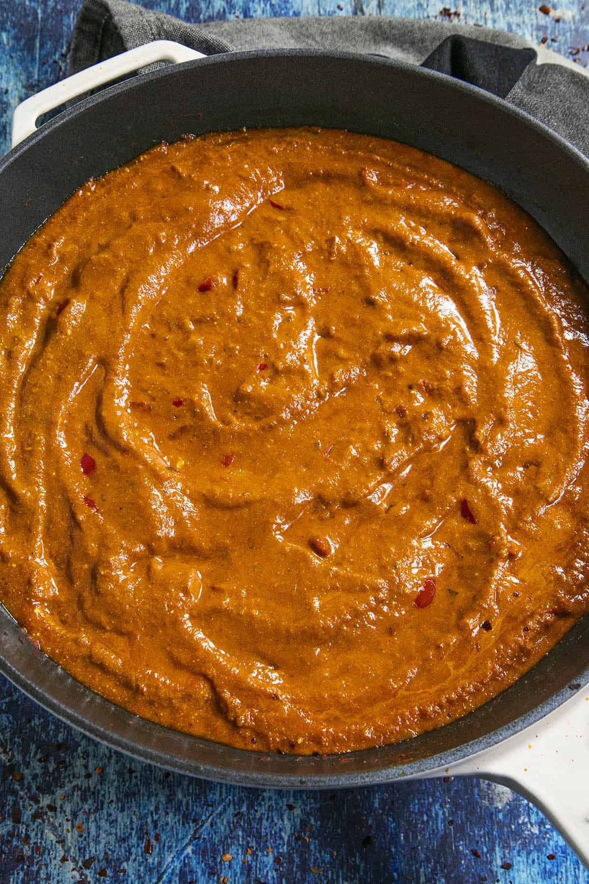 Chicken Tikka Masala Sauce in a pan, ready to serve