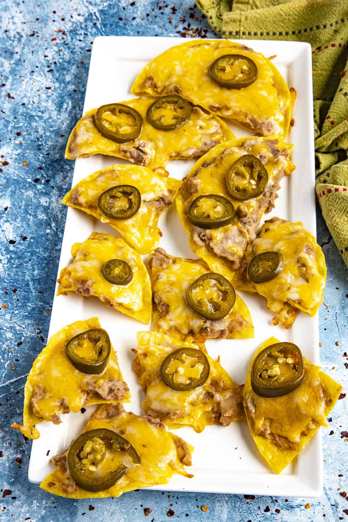 Texas Nachos on a serving platter