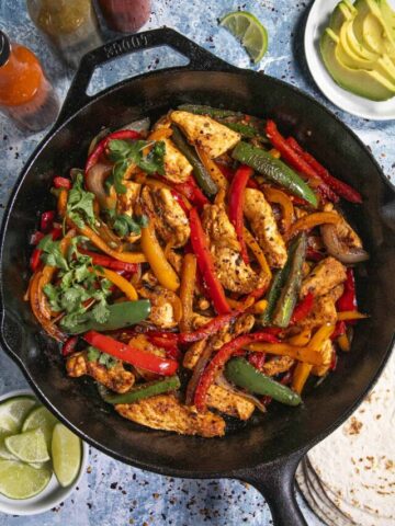 Chicken Fajitas in a pan