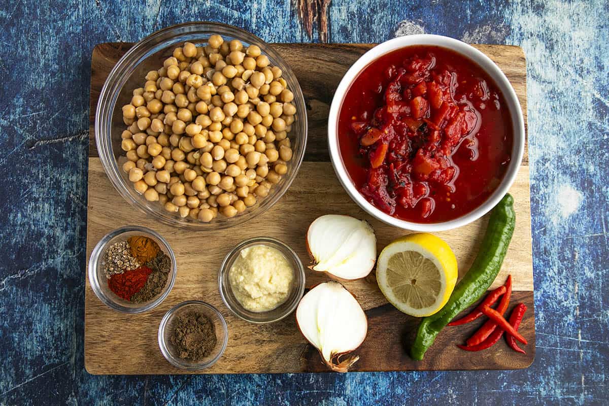 Chana Masala Ingredients