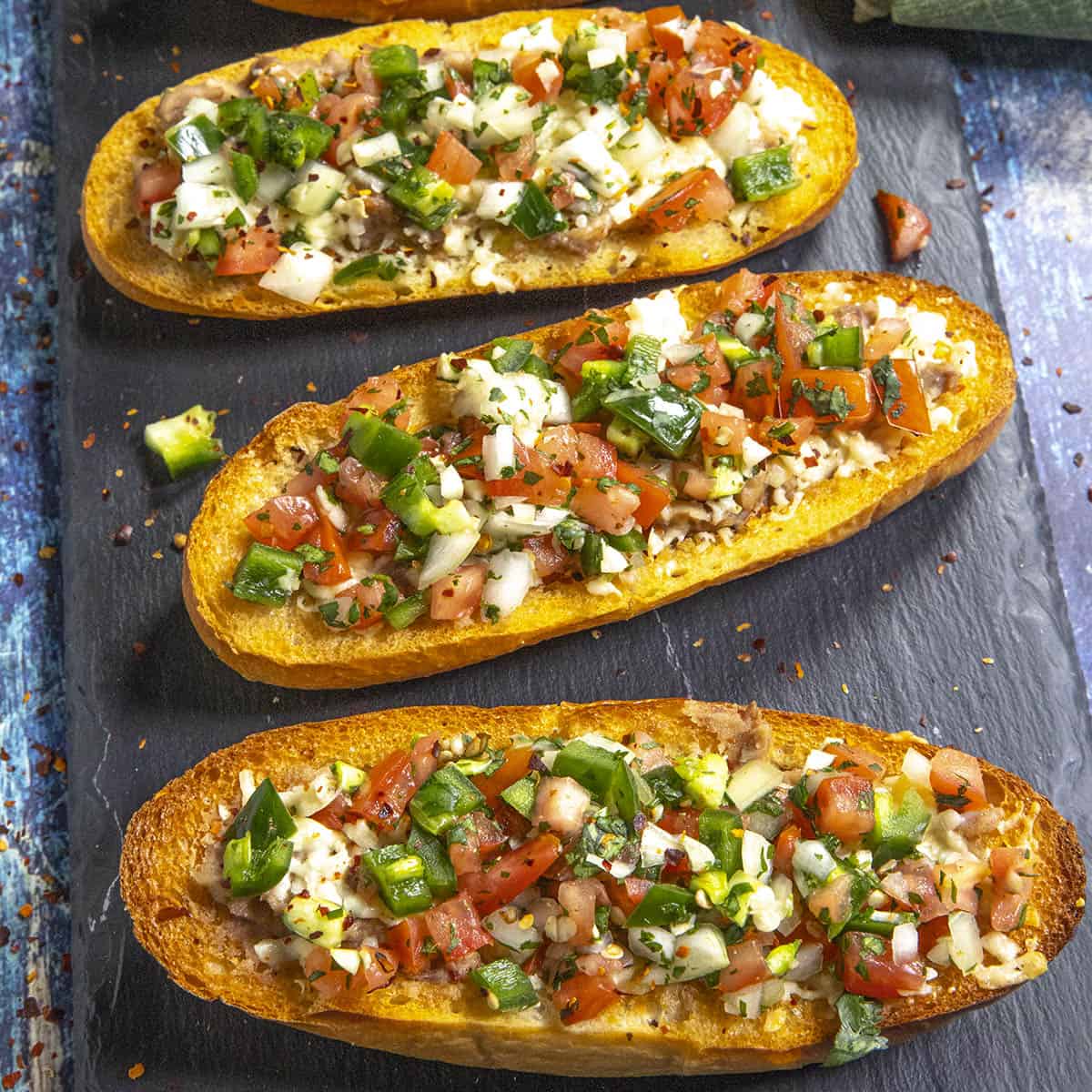 Molletes (OpenFaced Mexican Sandwiches) Chili Pepper Madness