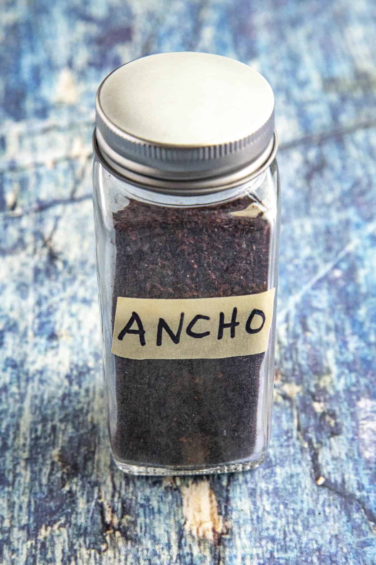 A Jar of Ancho Chili Powder