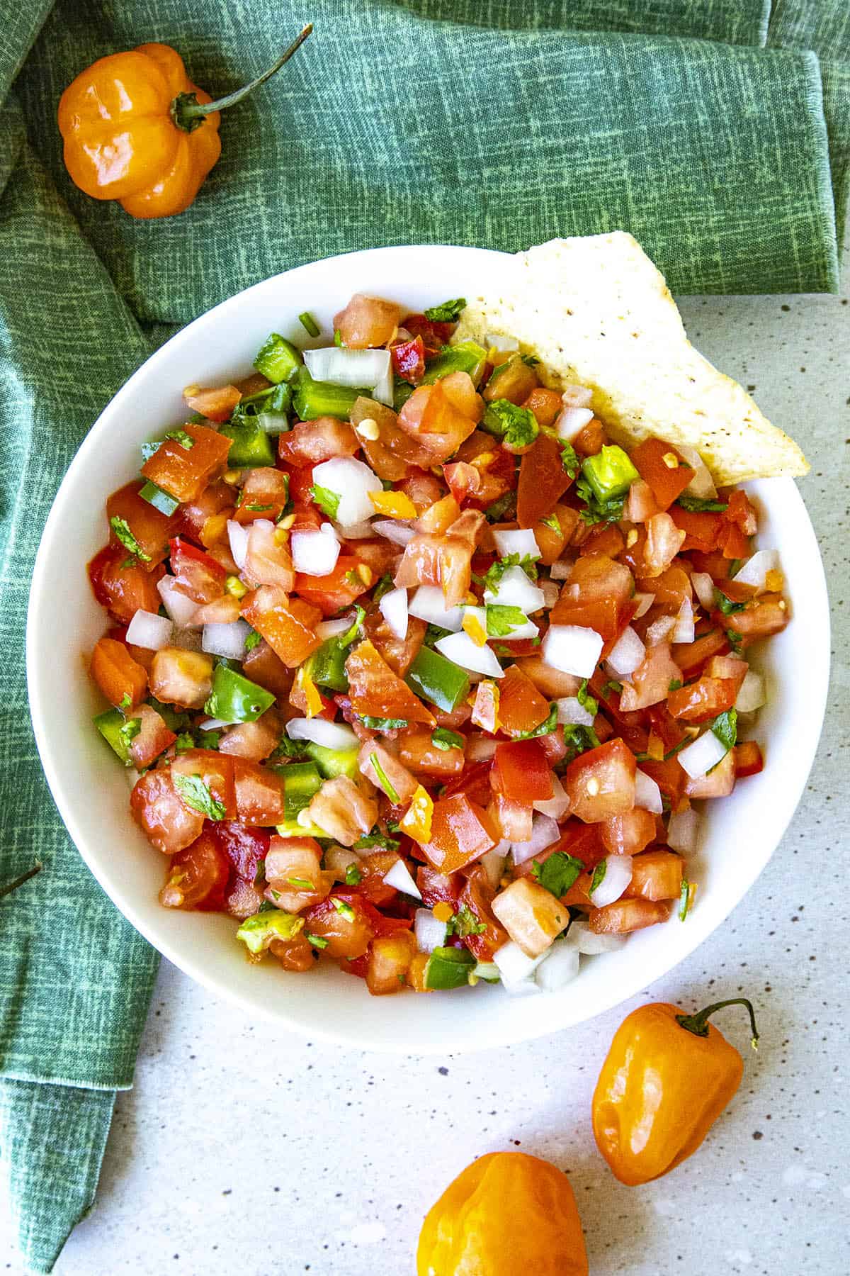 Habanero Pico de Gallo in a bowl