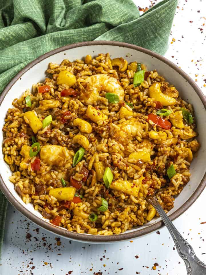 Pineapple Fried Rice Recipe in a bowl
