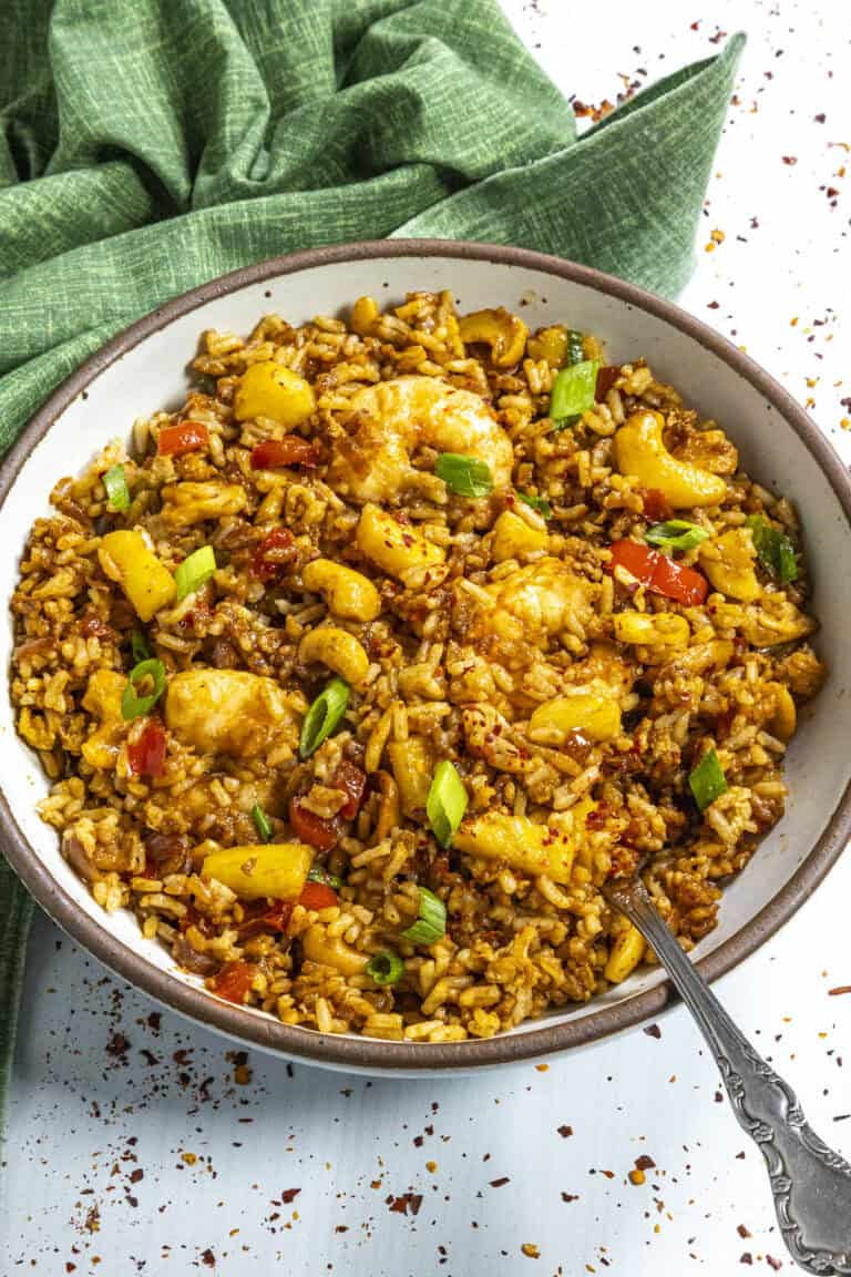 Pineapple Fried Rice Recipe in a bowl