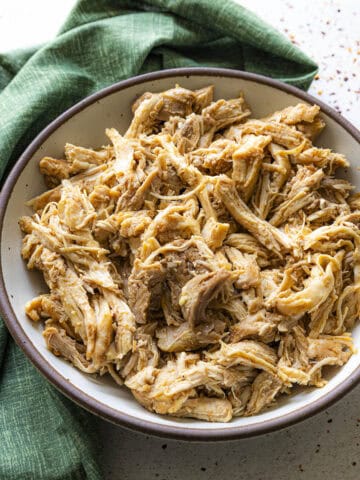 Juicy Shredded Chicken in a bowl, ready to serve