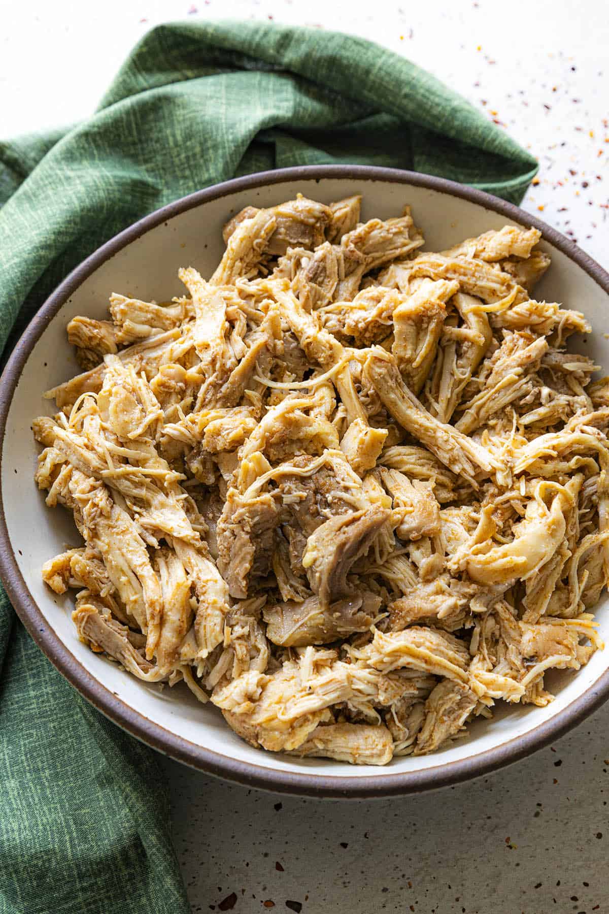 Juicy Shredded Chicken in a bowl, ready to serve