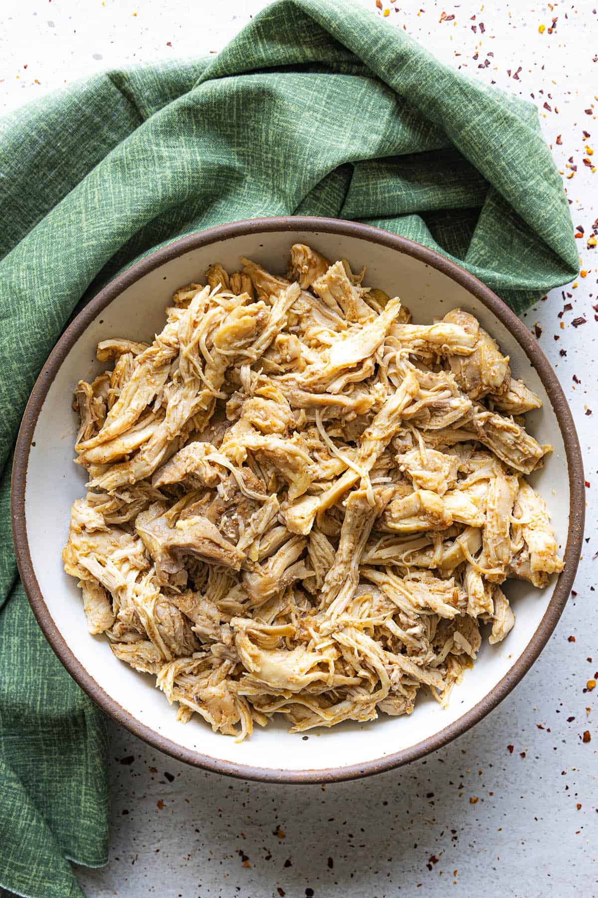 Shredded Chicken in a bowl