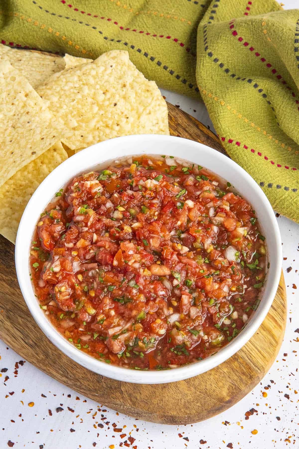 Homemade Salsa in a serving bowl