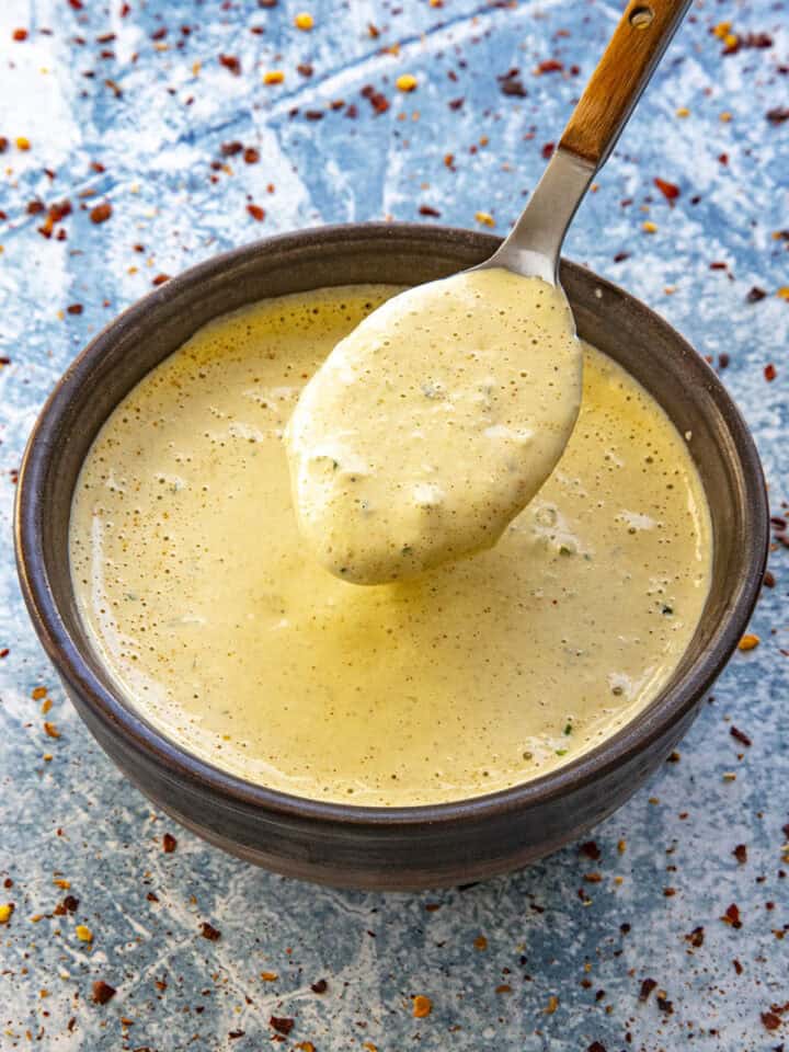 A bowl of Remoulade Sauce, ready to serve
