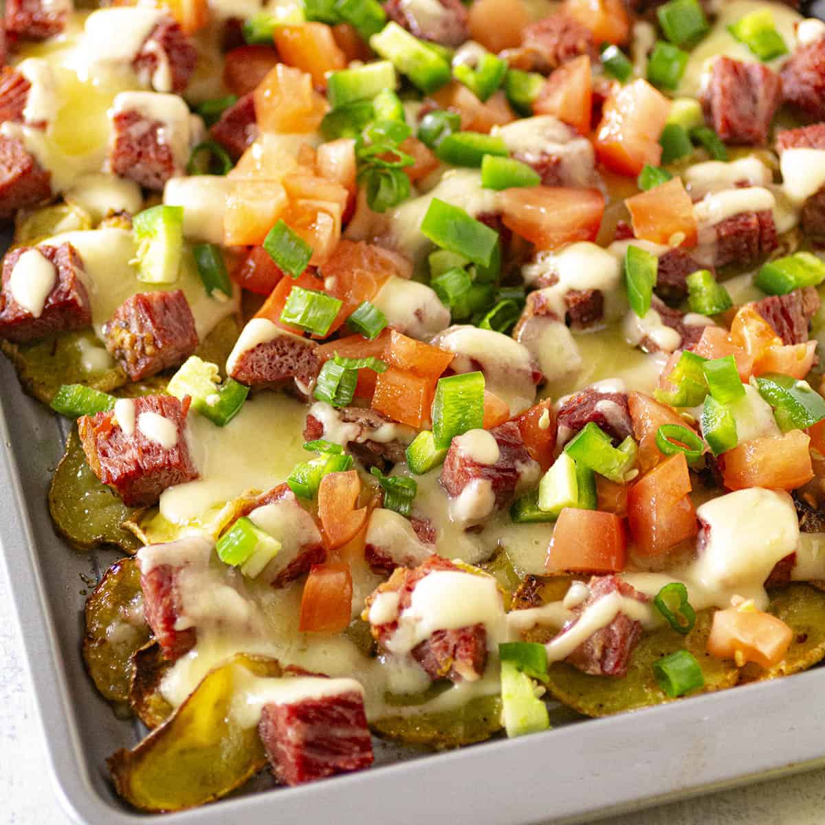 Irish Nachos Recipe (Potato Pub Nachos)