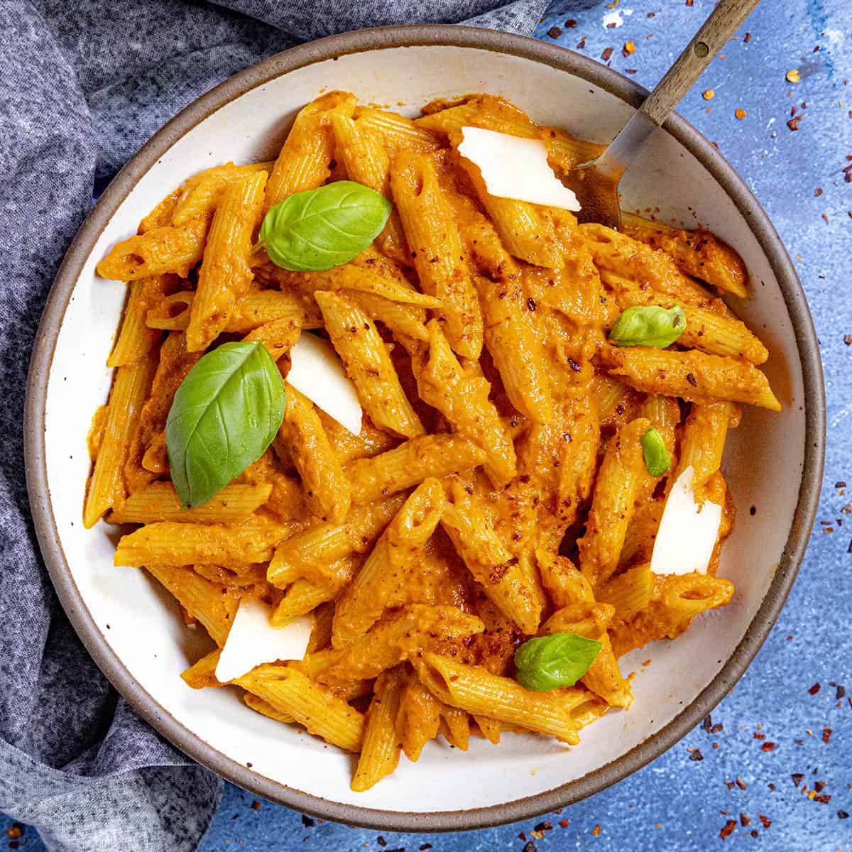 Roasted Red Pepper Pasta Recipe - Chili Pepper Madness