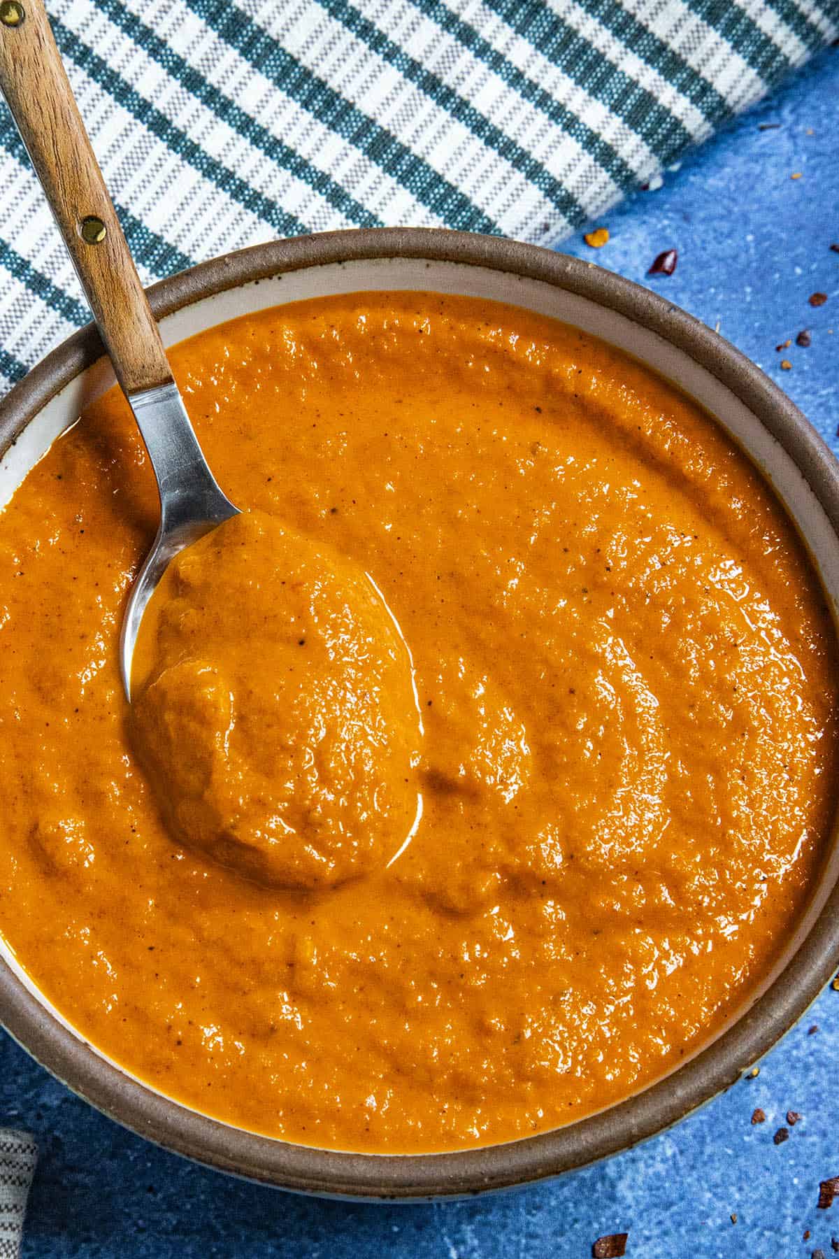 Roasted Red Pepper Sauce in a bowl