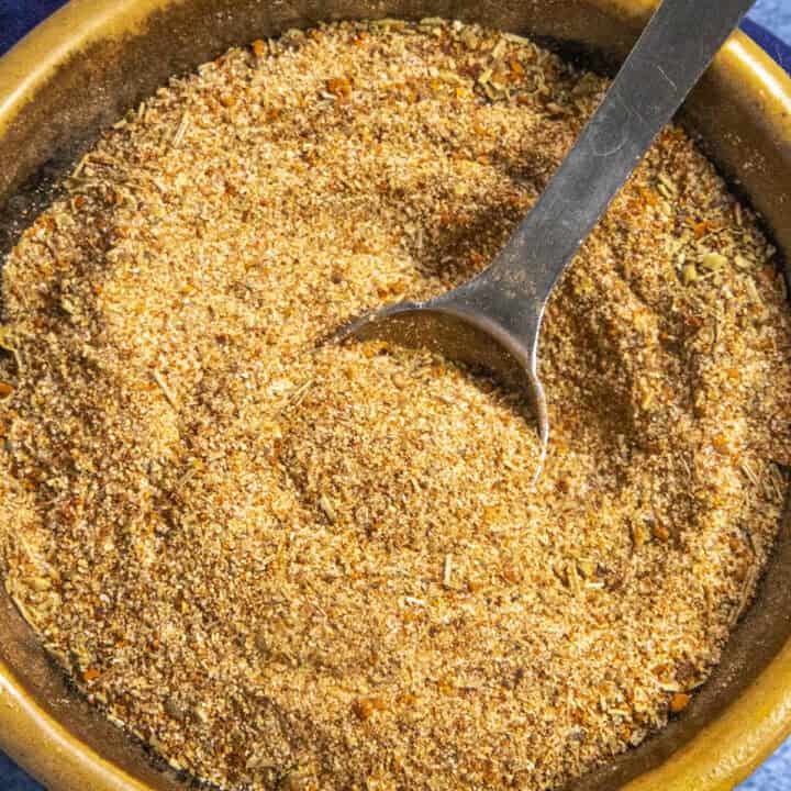 Beef Stew Seasoning in a bowl with a measuring spoon
