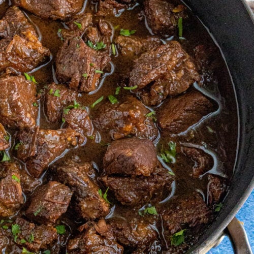 Chunky Pepperpot in a large pot, ready to serve