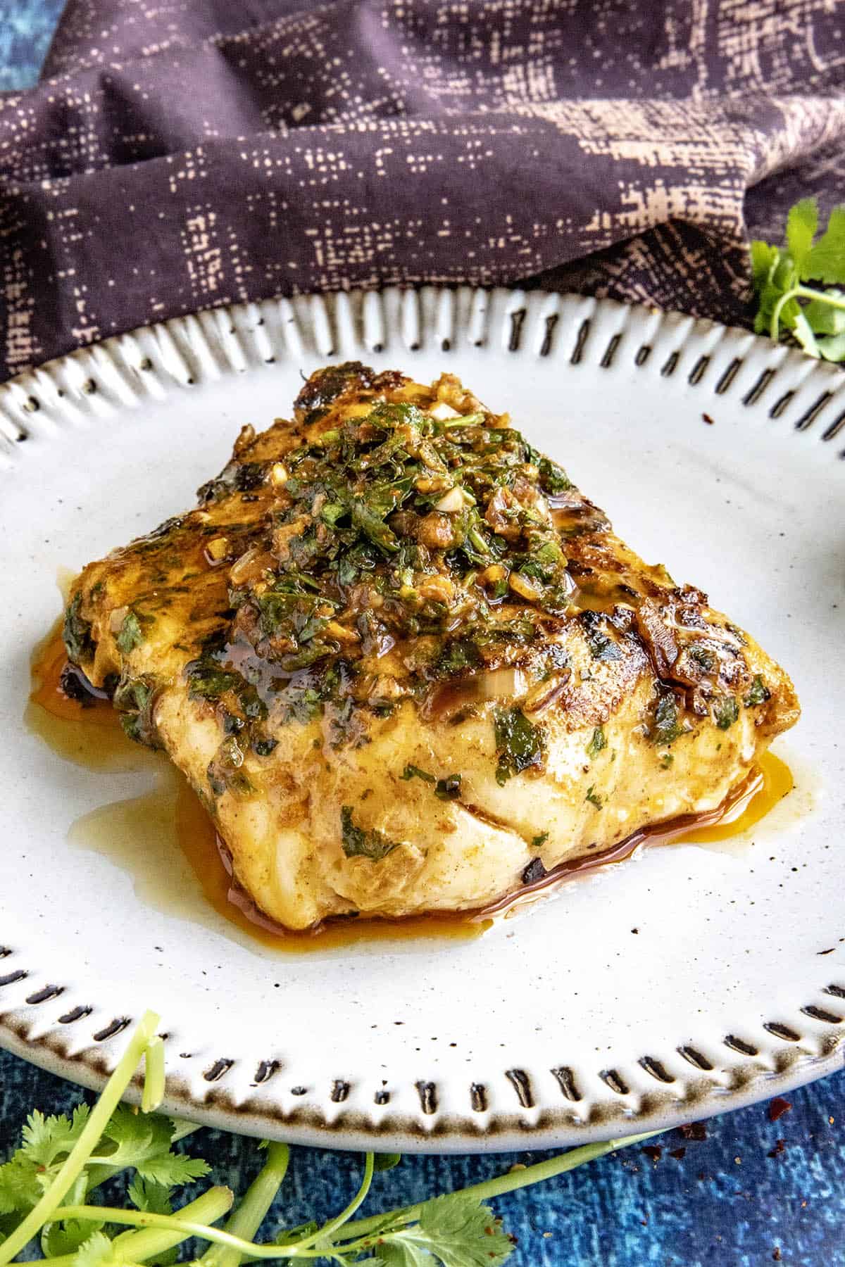 Chermoula served over fish