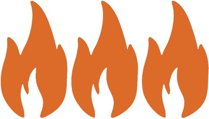 Three flames