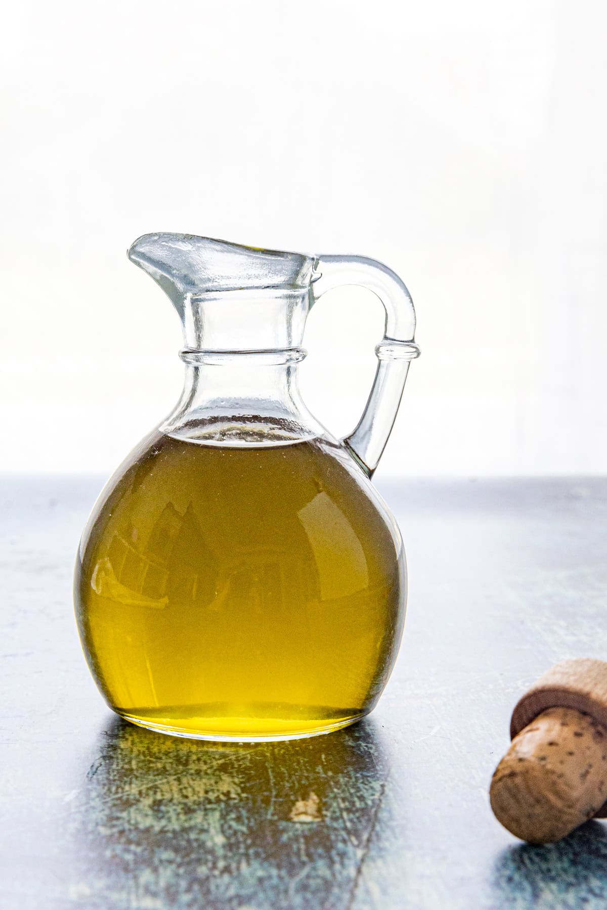 A bottle of Homemade herb oil