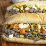 Chicago Italian Beef Sandwiches on a platter