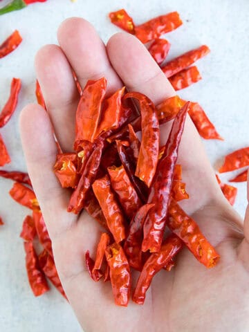 Dried Cayenne Peppers for making homemade cayenne powder