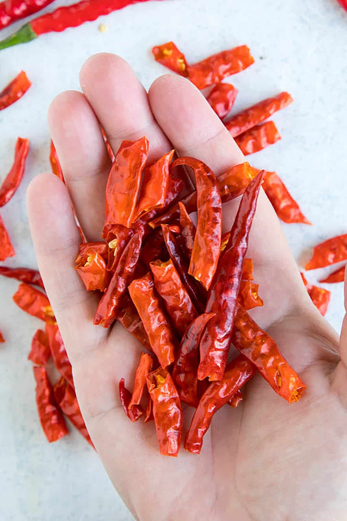 Dried Cayenne Peppers for making homemade cayenne powder