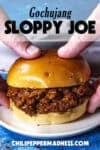 Picking up a sticky-sweet, spicy, saucy Gochujang Sloppy Joes sandwich