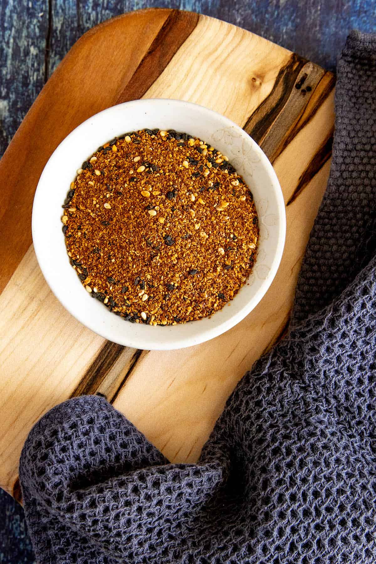 Homemade Togarashi Japanese spice in a bowl