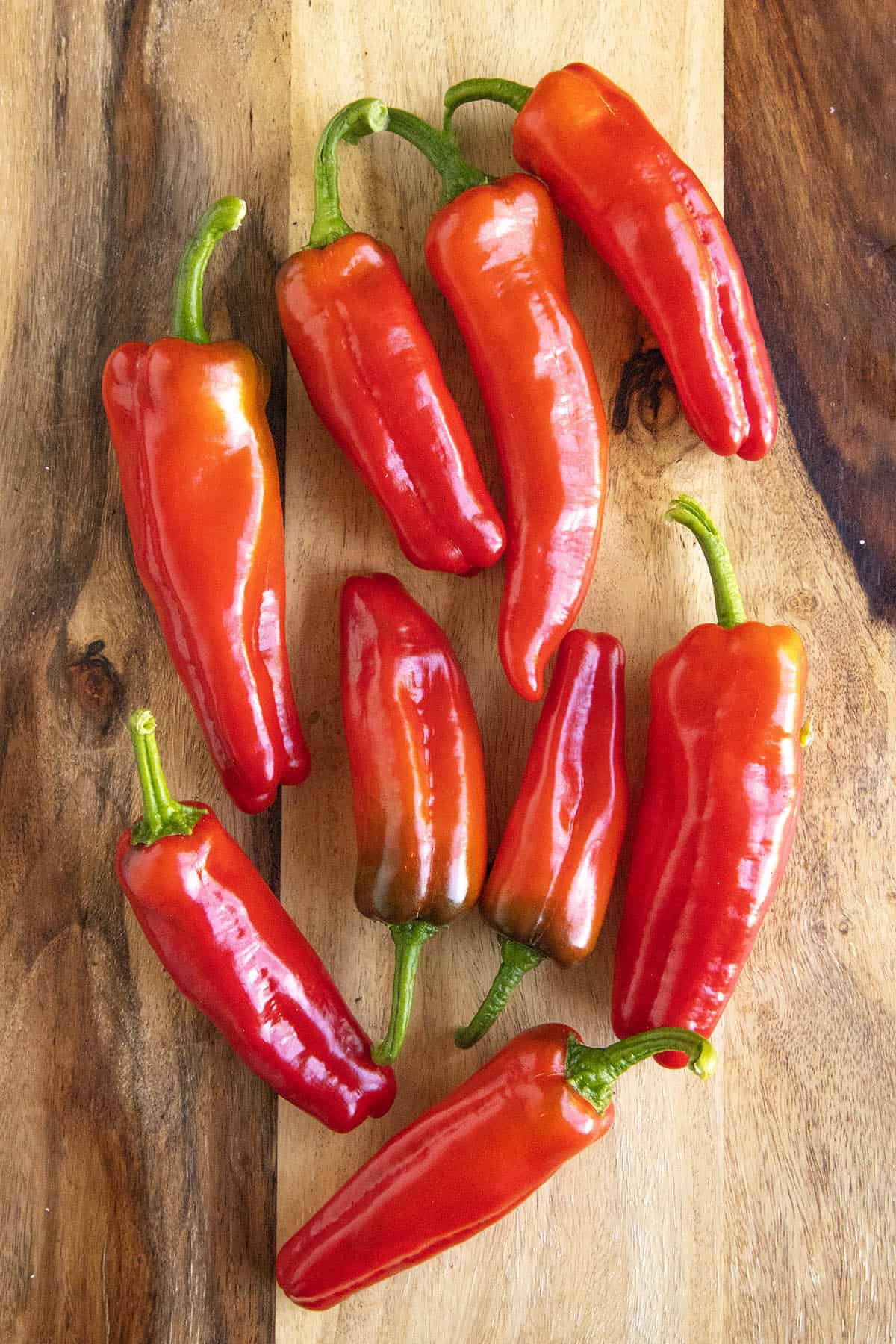 A pile of Fresh Paprika Peppers