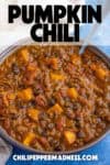 Chunky Pumpkin Chili in a bowl