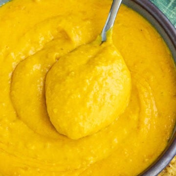 Creamy Habanero Sauce served on a spoon