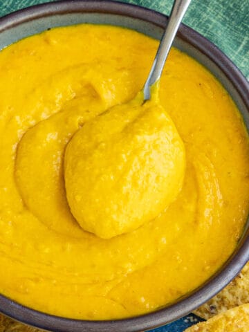 Creamy Habanero Sauce served on a spoon