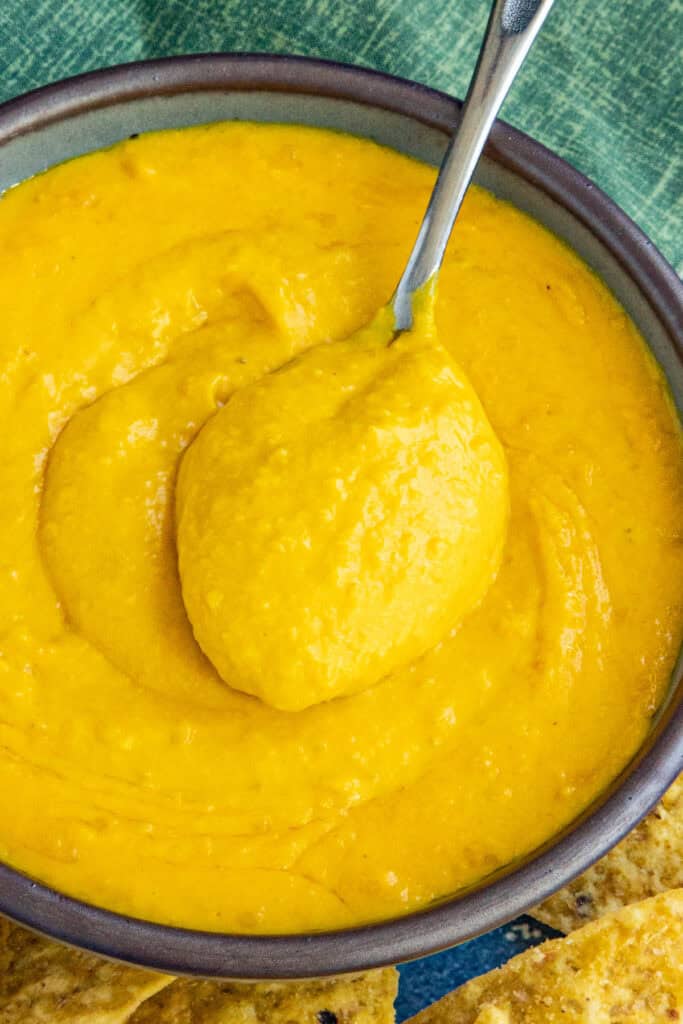 Creamy Habanero Sauce served on a spoon