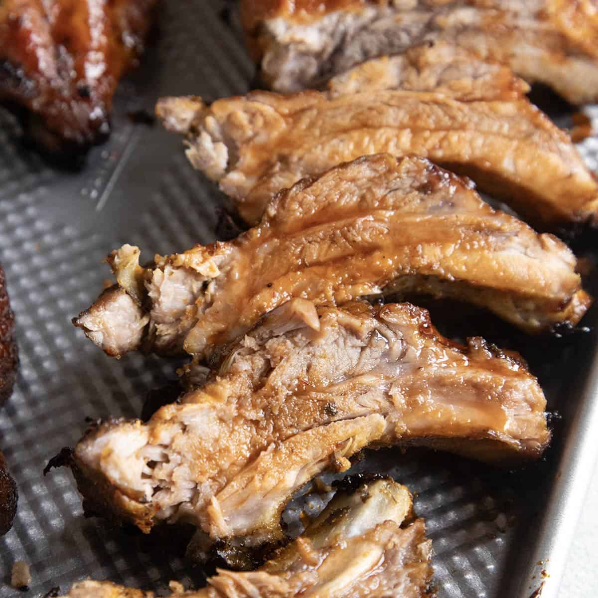 Oven Baked Ribs with Honey Sriracha Glaze